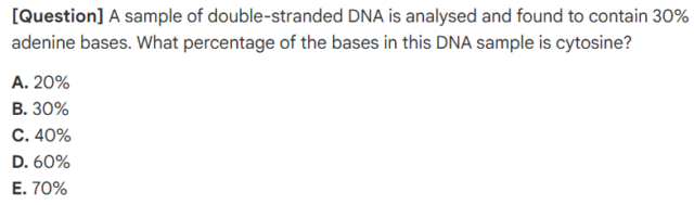 ESAT Biology 예시 문제